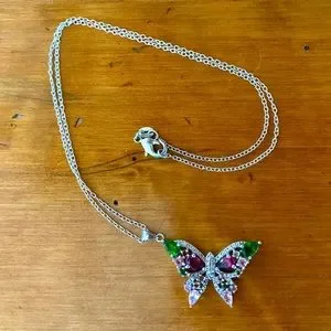Kay jewelers purple butterfly necklace on sale